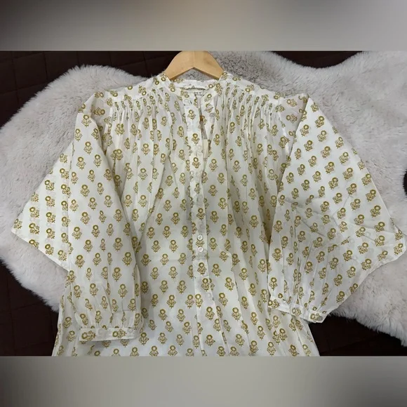 NWT DOEN Opal Dress in Cream Sunflower Block Print - XS - Picture 6 of 8